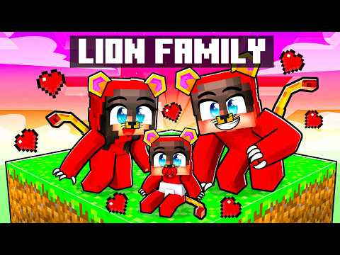 Having a LION FAMILY in Minecraft!