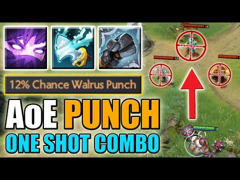 Multiple Walrus PUNCH! - AoE One Shot [Tidebringer splash Abuse] Dota 2 Ability Draft