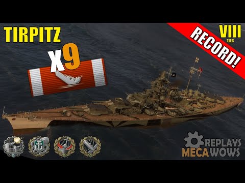 Tirpitz 9 Kills & 177k Damage | World of Warships Gameplay