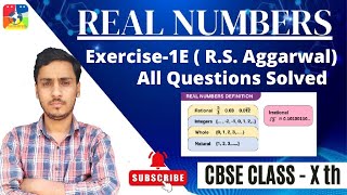 Real Numbers  Class 10 Exercise 1E All Question  R