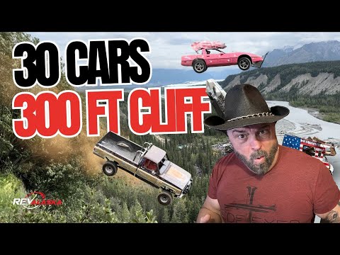 Alaska 4th of July CAR LAUNCH 2024 - Launching 30 Cars off a 300ft CLIFF in Alaska!! - Reaction!