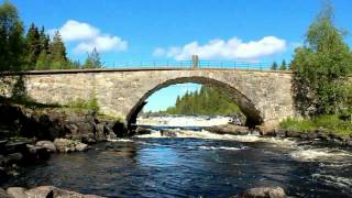 preview picture of video 'Sveriges äldsta bro Åsanbron över Ljungan  i Jämtland'
