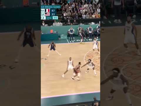 LeBron and KD react to Steph's fourth 3-pt shot to win Olympic Gold #stephcurry #Olympics #lebron