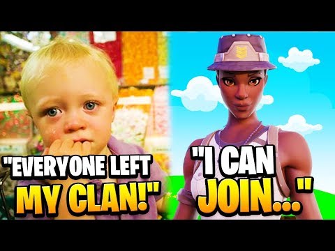 8 Year Old LOST His LAST Member Of His CLAN, So I Joined... (Fortnite)