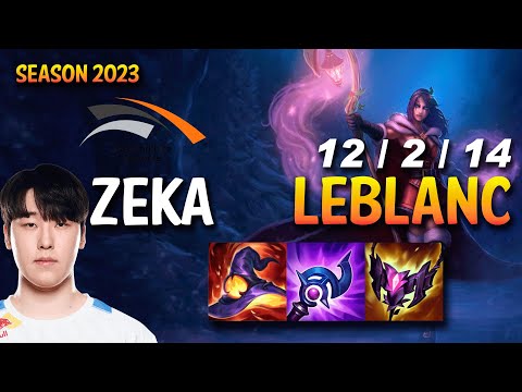 HLE Zeka LEBLANC vs LISSANDRA Mid - KR Ranked