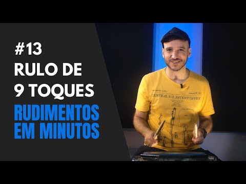 #13 - Rulo de Toque 9 toques - Rudimentos em Minutos | Aula de Bateria