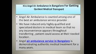 Get Angel Air Ambulance Service in Ranchi with Authentic Treatment