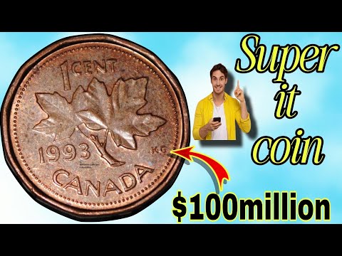 7 EXTREMELY 1993  VALUABLE ONE CENT CANADIAN COINS  WORTH MONEY - RARE CANADIAN COINS TO LOOK FOR