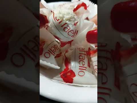 Raffaello Chocolate #satisfying #shorts #asmr #chocolate #raffaello #coconut #almonds