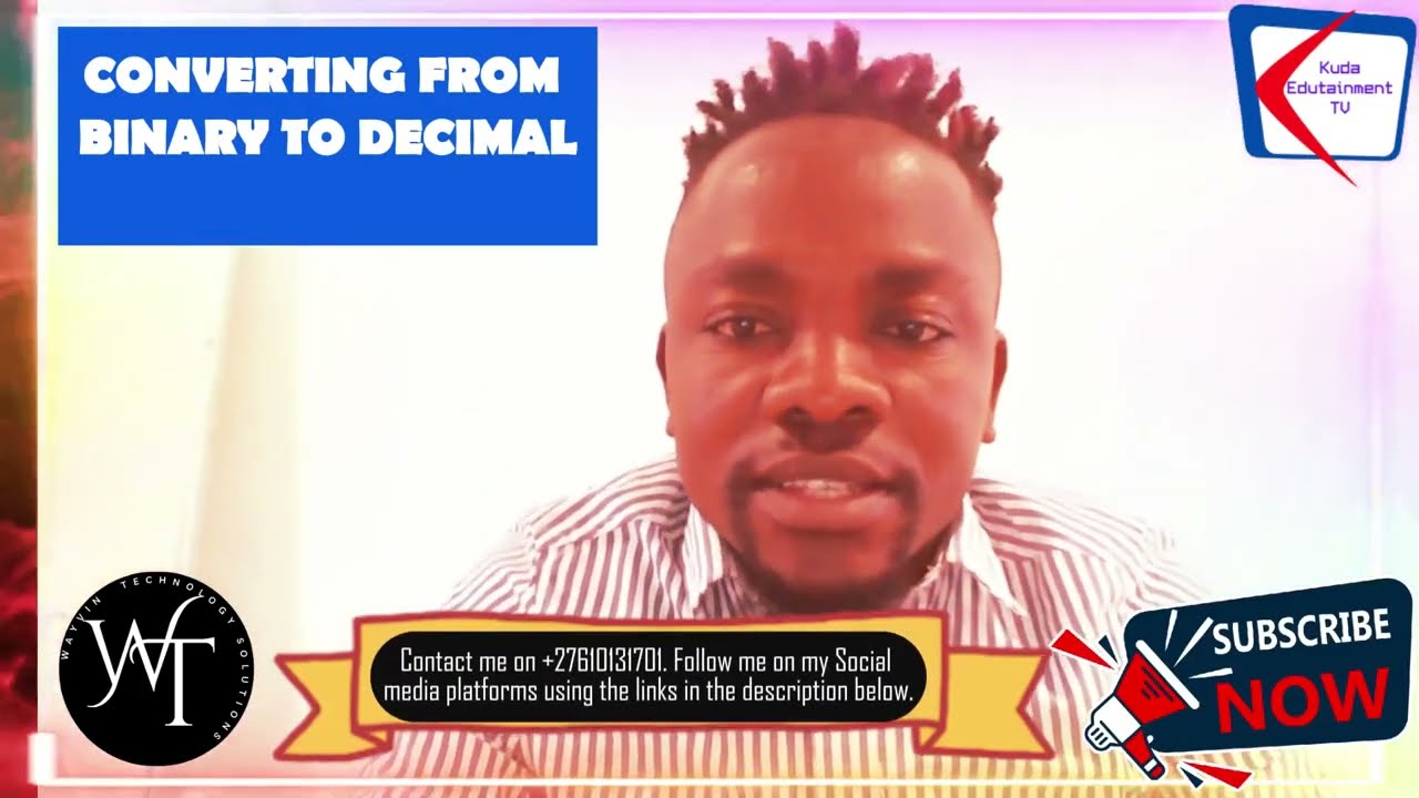 How to convert Binary Numbers to Decimal Number: Chapt 1 Data Representation.