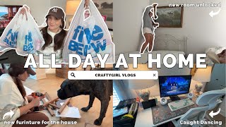 At Home All Day Vlog 🏡 Haul, Afternoon Drink + Guest Bedroom Makeover