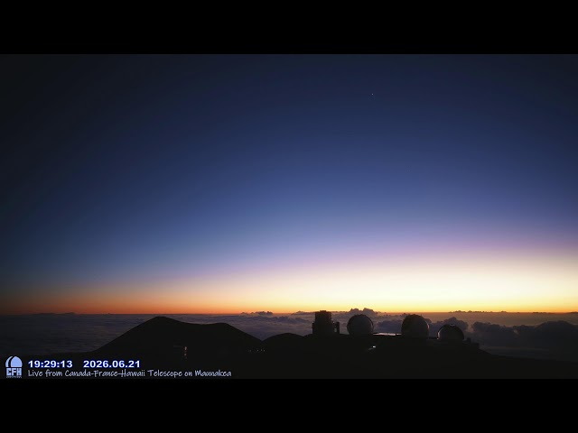 マウナケア天文台から星空ライブ 西側ビュー