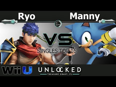 Noble|Ryo (Ike) vs. Noble|Manny (Sonic) - Wii U Singles Top 16 - Unlocked