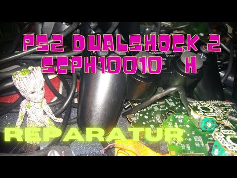 Ps2 Dualshock2 Controller SCPH 10010 H Reparatur. Tastenfolien wechsel /Sockel löten.