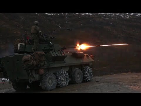 US Marines LAV-25 M242 Bushmaster 25mm Tracer Live Fire