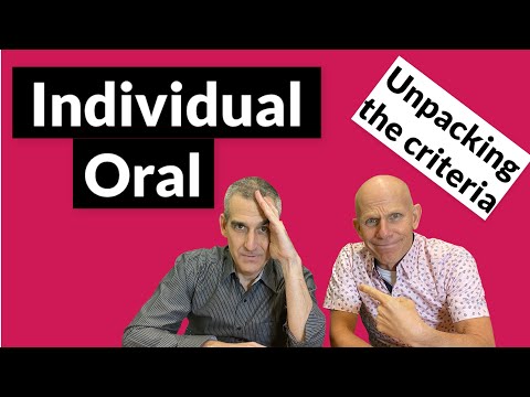 IB English - Individual Oral - Unpacking the Criteria