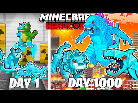 Insane 1000 Days as Diamond Monsters in Hardcore Minecraft!