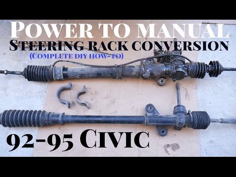 How to Replace Steering Rack 92-95 Honda Civic - Power to Manual Conversion Swap
