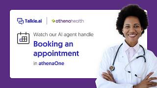 athenaOne u2013 Scheduling Existing Patient u2013 Talkie.ai Demo