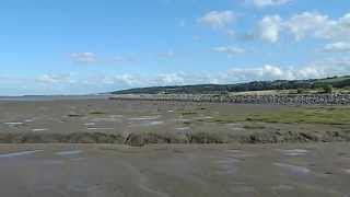 Panorama River Dee Estuary sands from Point of Ayr Flintshire Wales