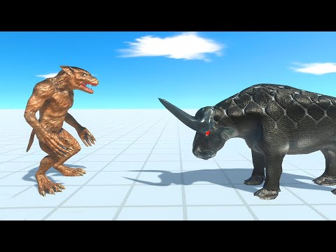GORO the GIANT Tossed That Human 1,000 Feet! GORGON vs WEREWOLF - Animal Revolt Battle Simulator