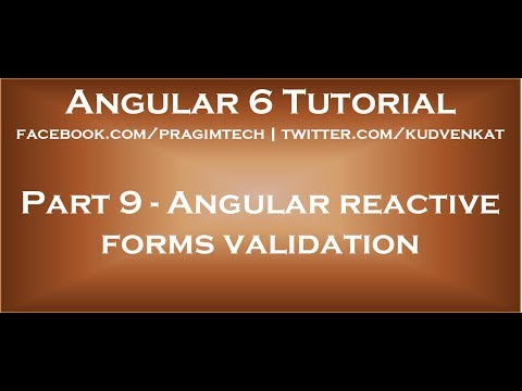 Angular reactive forms validation