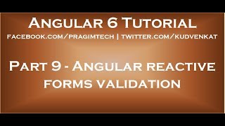 Angular reactive forms validation