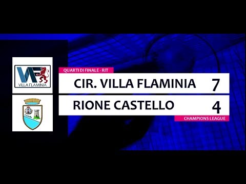 CIRCOLO VILLA FLAMINIA - RIONE CASTELLO 7 - 4 (4-2 d.c.r) [Quarti Ritorno - Champions League]