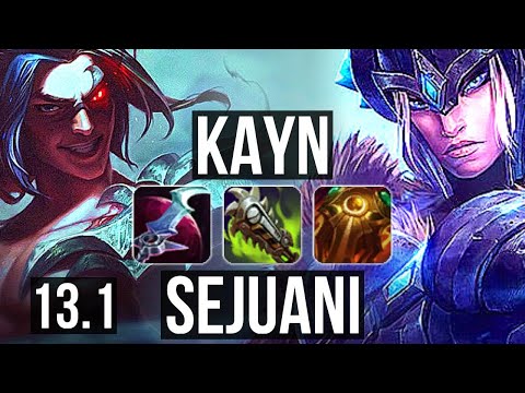 KAYN vs SEJUANI (JNG) | 11/1/10, 1000+ games, 1.1M mastery, Godlike | EUW Diamond | 13.1