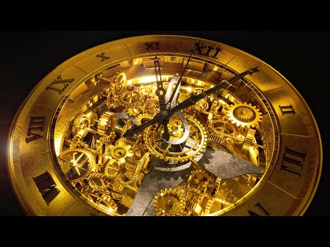 Golden Clockwork Time Animation Intro Motion Graphics  - 3D Blender