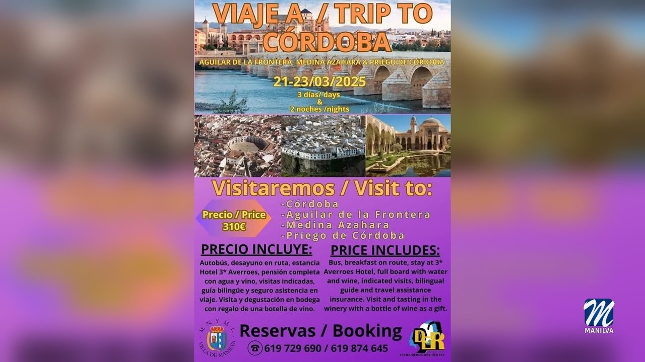 Viaje a Córdoba para finales de marzo