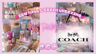 UNBOXING - NEW COACH BAG AND BBW HAUL - New Fall Suede Bag Alert!