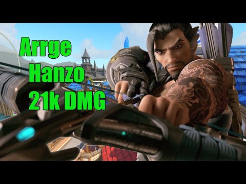 Arrge Pro Hanzo EU 21k DMG - Grand Master Gameplay Overwatch Season 15