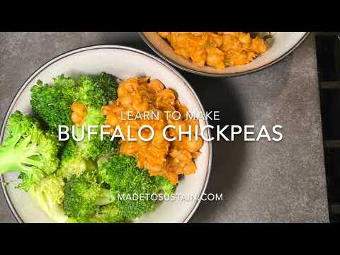 buffalo chickpea recipe - 5 minute lunch recipe!