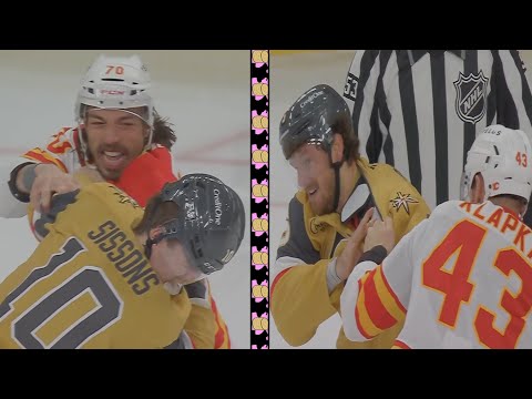 Two Scraps, 1st Period, Calgary @ Vegas