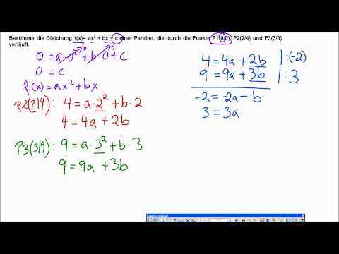 Parabel durch 3 Punkte