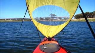 preview picture of video 'Kayak Sailing / Bic Kayak Sail on Wilderness Tarpon 140 ; part 1'