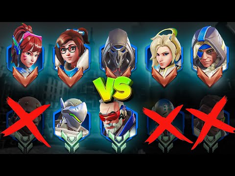 BRONZES vs PLATS but every time the PLATS win, they LOSE A PLAYER! (Overwatch 2 CHALLENGE)