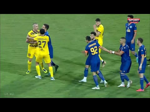 Nasaf - Paxtakor O'yinida futbolchilar urishib ketishdi