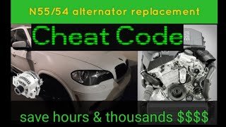 N55/54 alternator replacement hack to save you time and thousands.