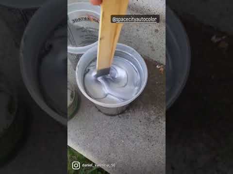 mixing automotive paint (metalic silver)
