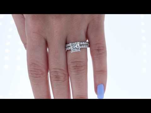 3.05CT Princess Diamond Engagement Ring Set AGS Cert/Appr $19K $8500
