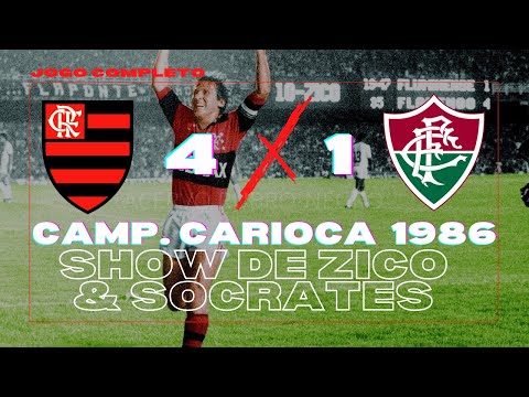 1986 Camp. Carioca ⚽ Flamengo 4x1 Flu (1ª vez de Zico e Sócrates, jogo completo) #AcervoRubroNegro