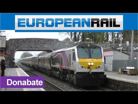 Irish Rail Enterprise 201 loco 228 + De Dietrich 9001 passes Donabate at speed
