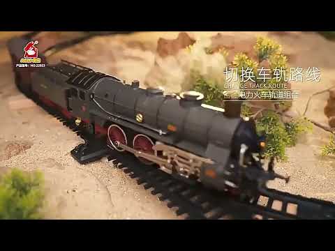 Alloy Electric Train Set Model with Carriage and Long Track #electrictrains #steamtrain #trainmodel