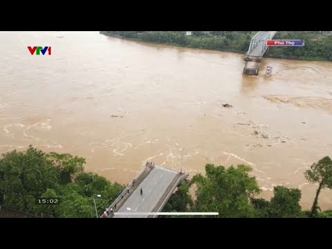 Steel bridge collapses in Vietnam after Typhoon Yagi; 3 rescued
