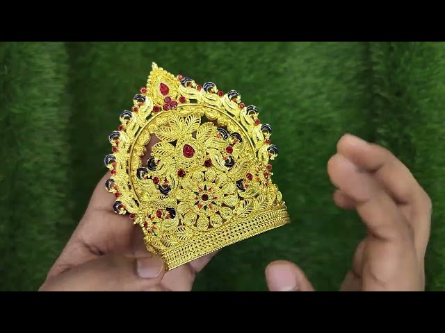 Kiran Mukut Crown Handmade for God and Goddess  (Size 5 inches Ear to Ear Dimension ) video