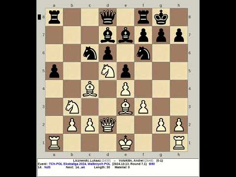 Licznerski, Lukasz vs Volokitin, Andrei | Poland Ekstraliga Chess 2024, Walbrzych