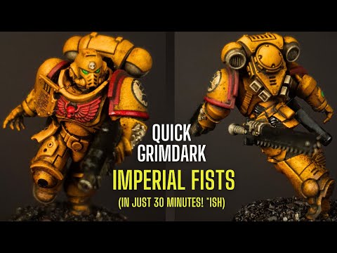 QUICK and EASY IMPERIAL FISTS - Speed Painting Space Marines!