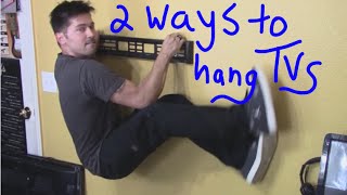 2 ways to hang TV on wall mount into stud and drywall review